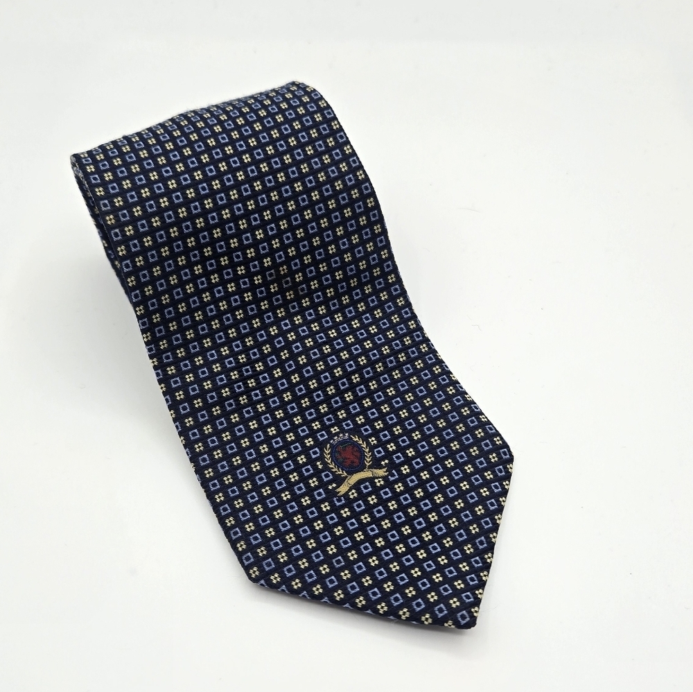 Tommy Hilfiger | Navy Printed Silk Tie